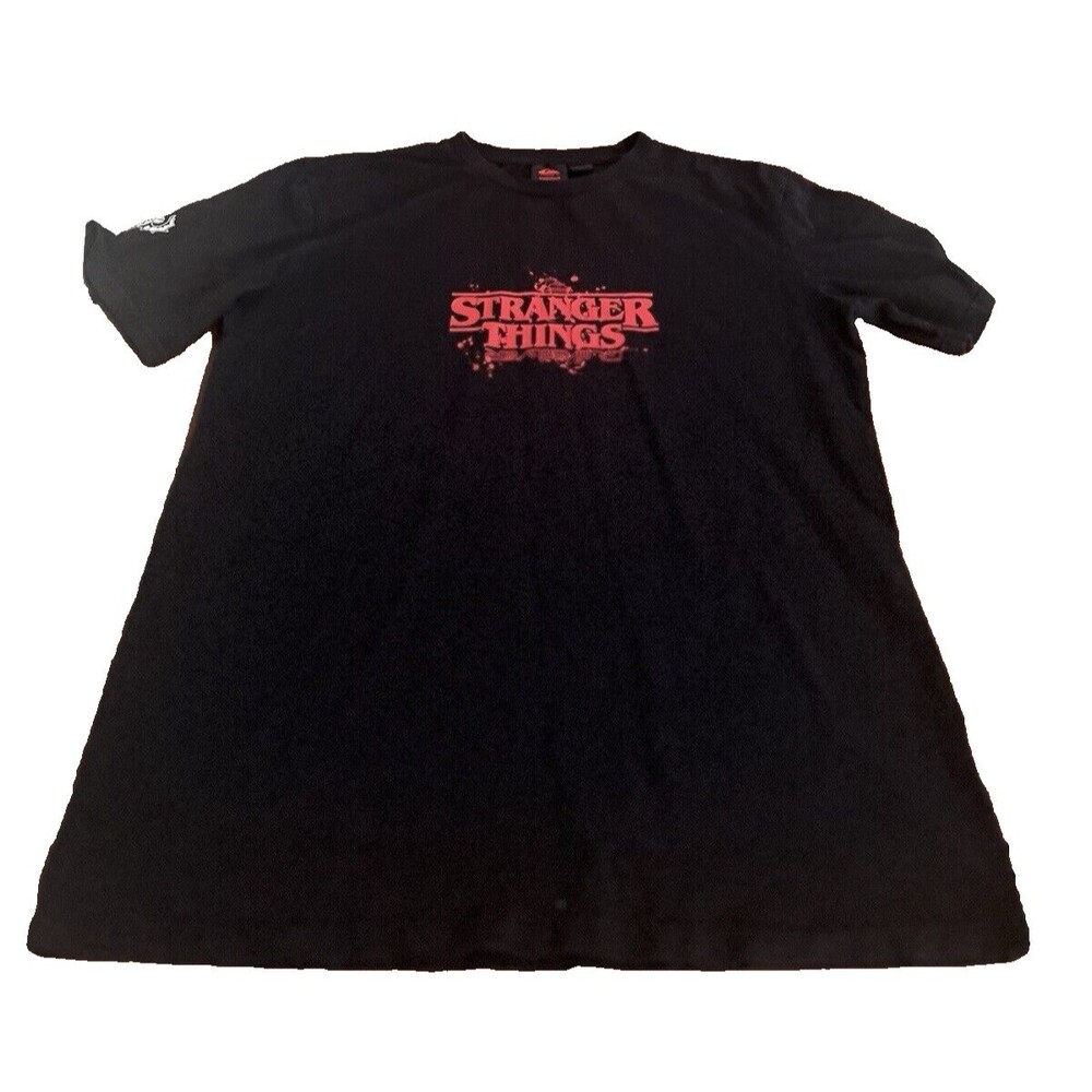 Quiksilver x Stranger Things Demogorgon Hunter Black T-Shirt Men's Size Med MINT